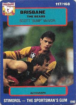 1990 AFL Scanlens Stimorol #117 Scott McIvor Front